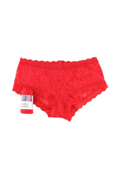 Hanky Panky Red Lace “No VPL” Boyshort Knickers UK S