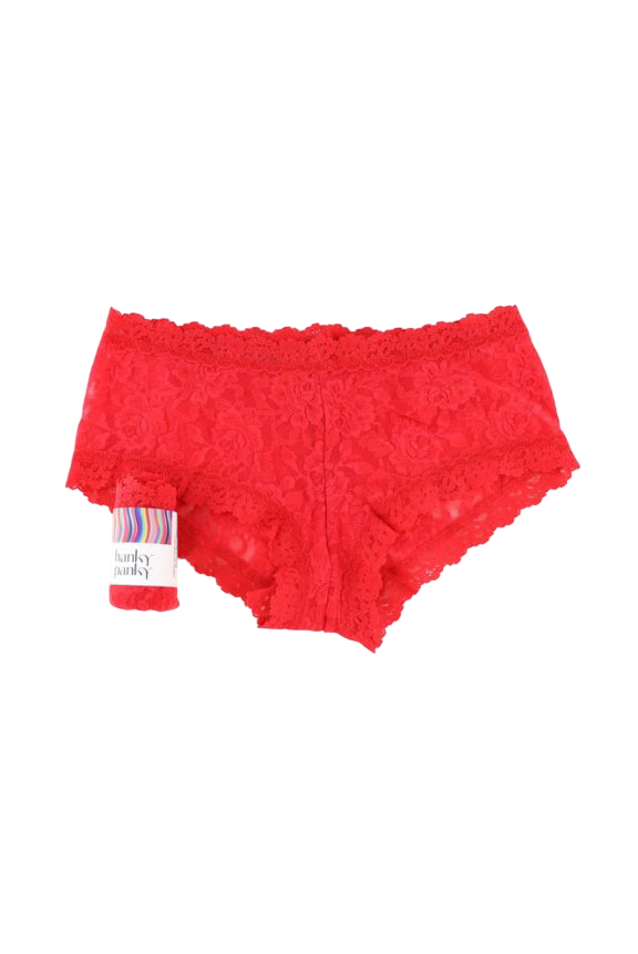 Hanky Panky Red Lace “No VPL” Boyshort Knickers UK L