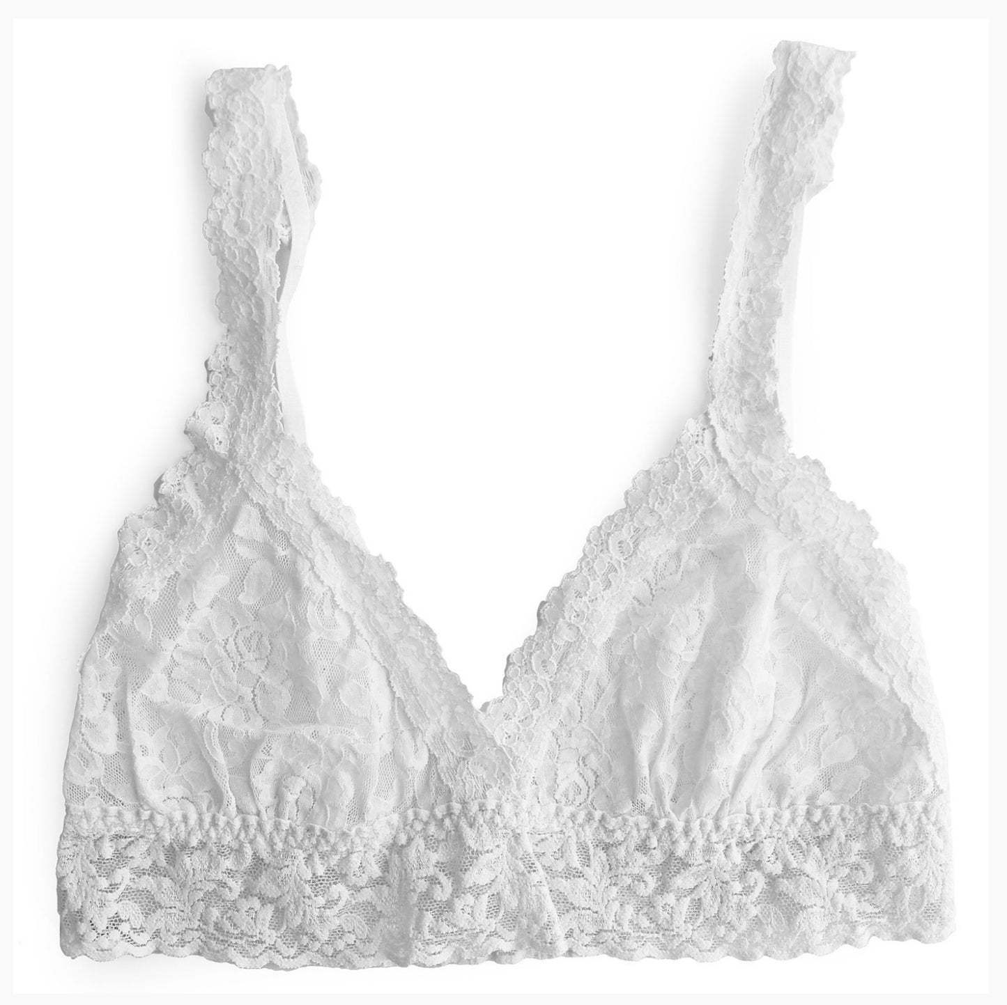 Hanky Panky White Signature Soft Lace Crossover Bralette UK S