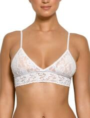 Hanky Panky White Signature Soft Lace Crossover Bralette UK S