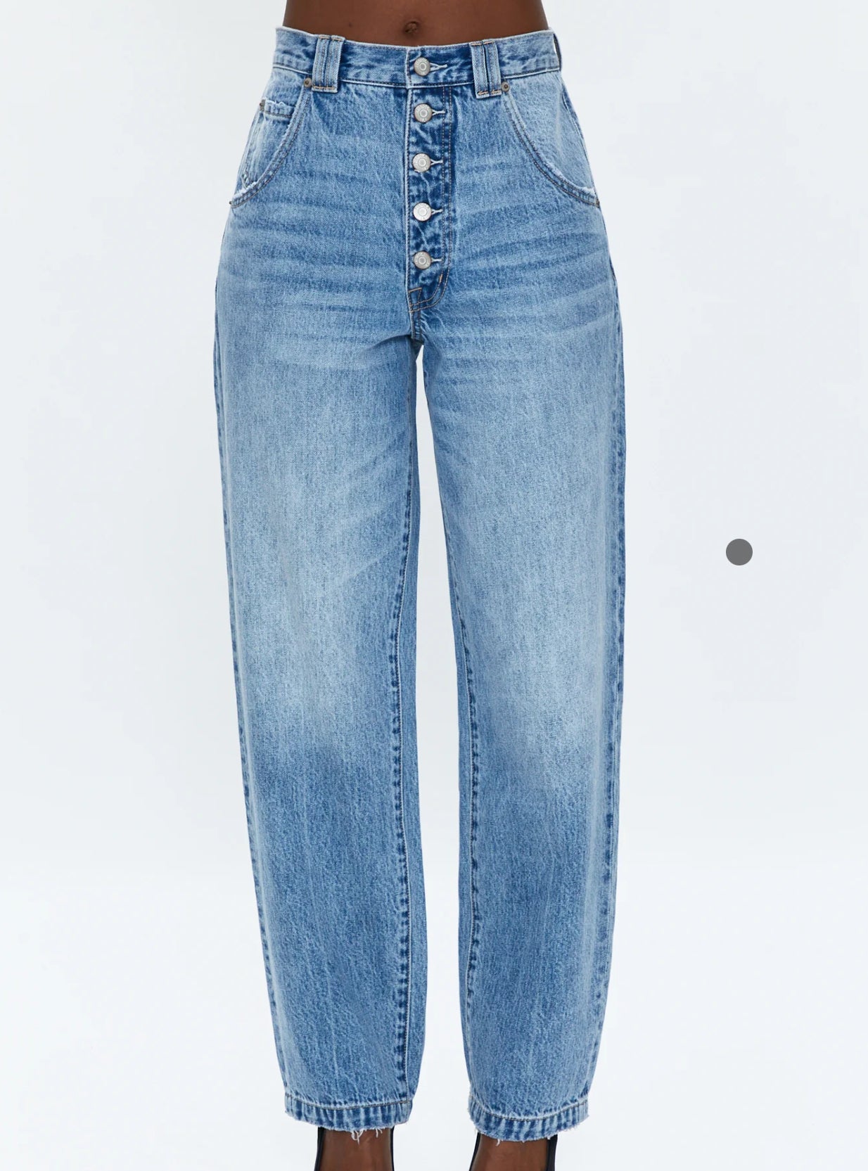 Pistola Blue Ezra High Rise Relaxed Tapered Jeans W27