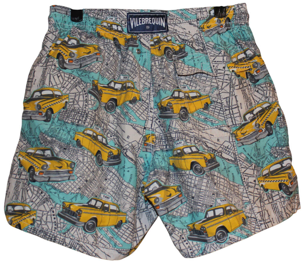 Vilebrequin Rare Moorea Taxi Cab Print Swim Shorts UK L