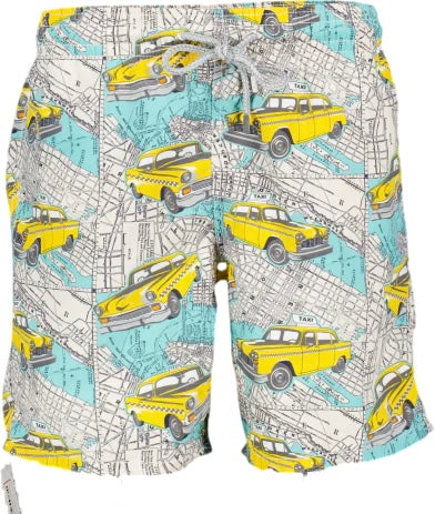 Vilebrequin Rare Moorea Taxi Cab Print Swim Shorts UK L