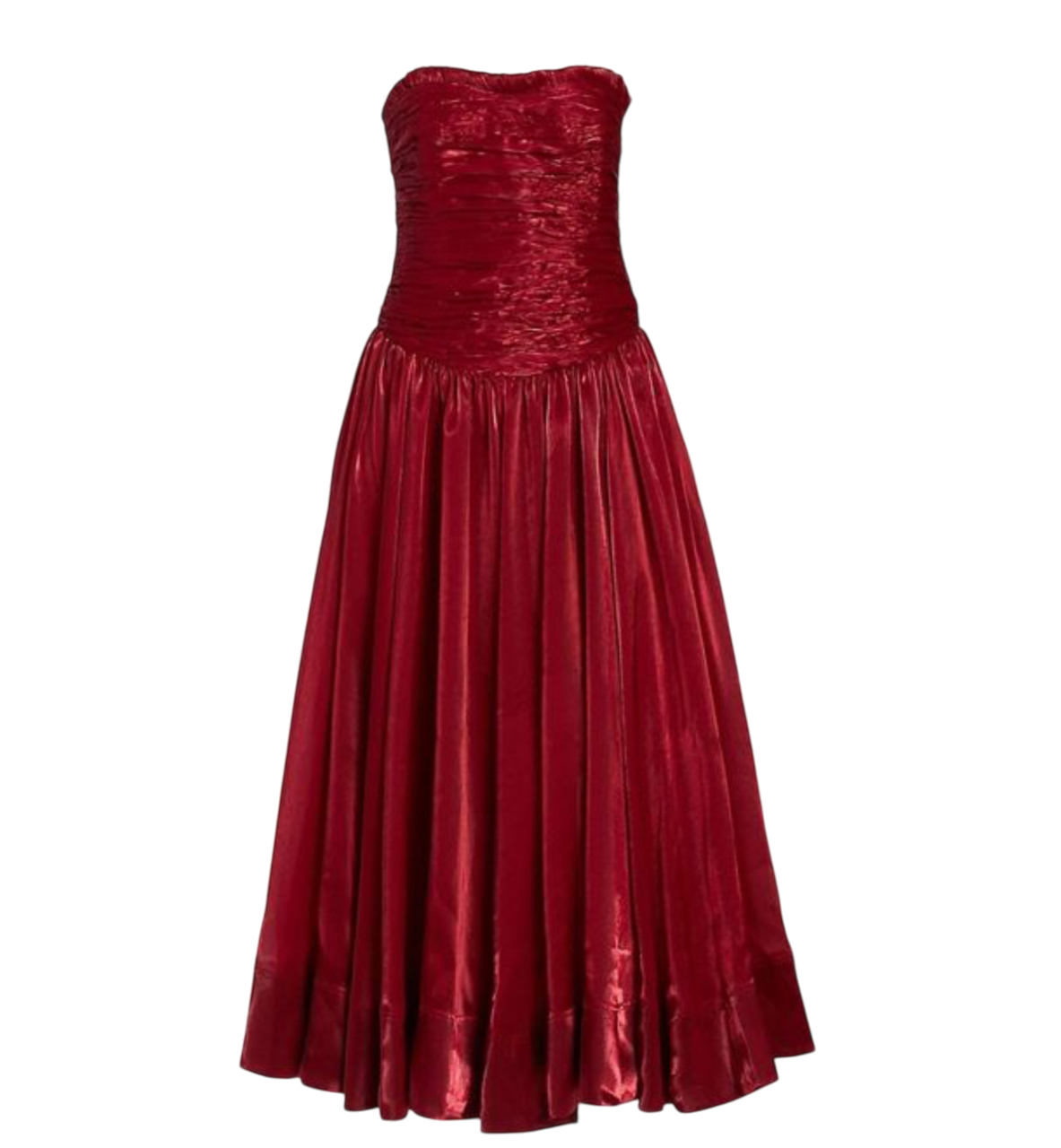 Aje Red Regent Strapless Dress UK 4