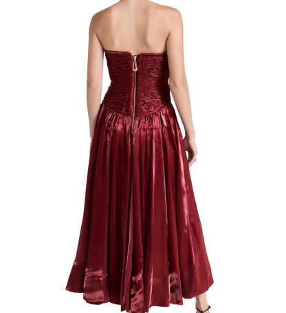 Aje Red Regent Midi Dress UK 4