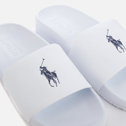 Polo Ralph Lauren White Cayson Big Pony Slide UK 6 EU 40 👞