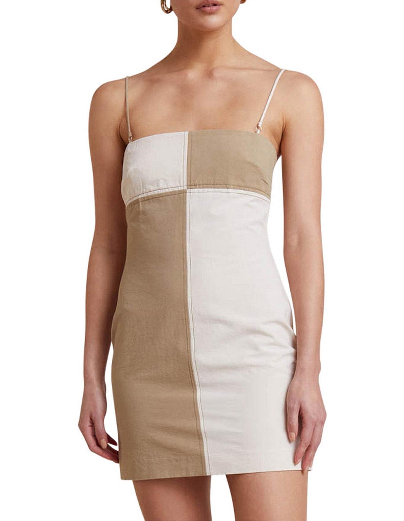 Bec + Bridge Beige Artie Mini Dress UK 14