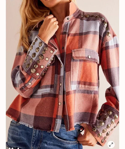 Free People  We The Free Austin plaid flannel shirt UK 6