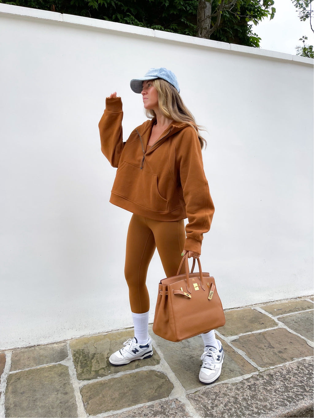 Lululemon Brown Scuba Oversized Half-zip Hoodie UK XL/XXL