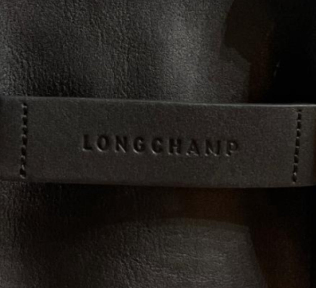 LONGCHAMP Black leather large 3d Tote bag with shoulder strap