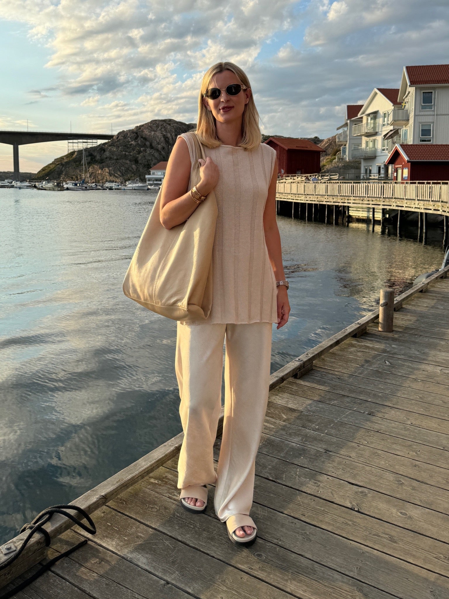 DISSH Beige Cotton & Linen Blend Sleeveless Top UK M