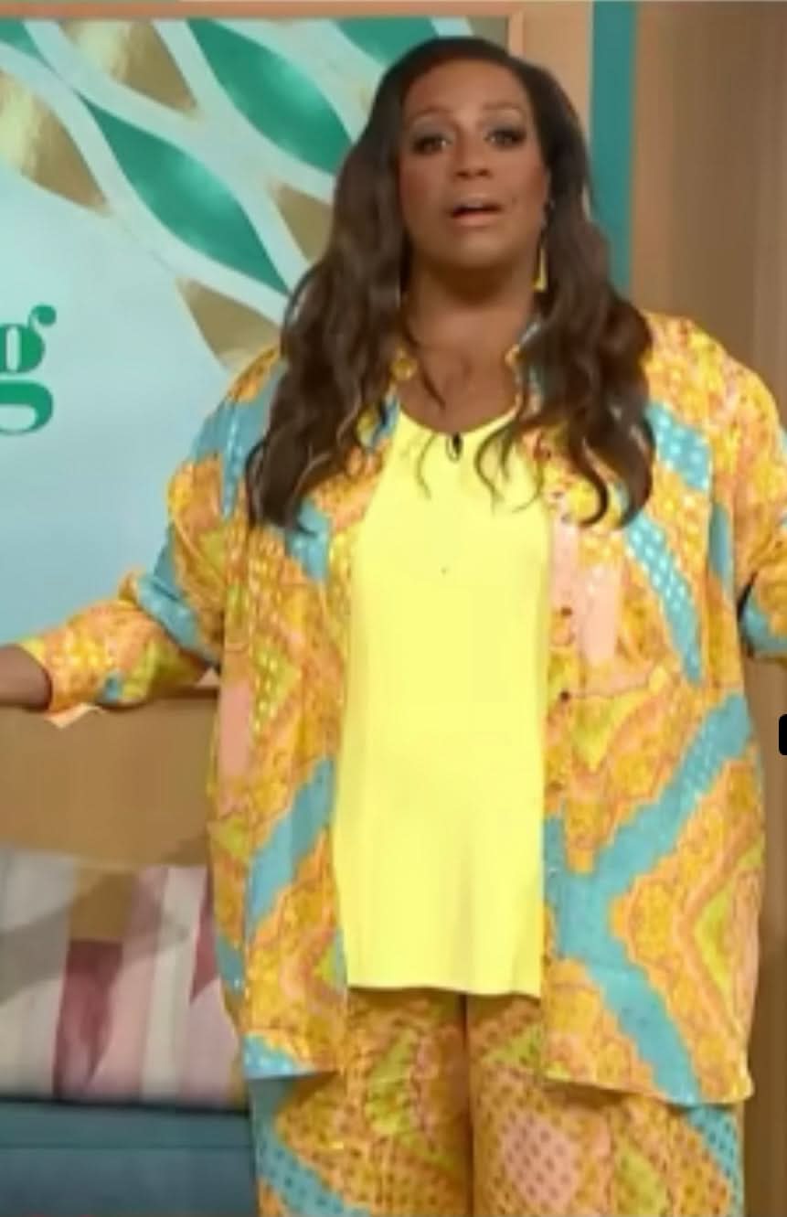 River Island Yellow Plus Ramadan Print Wide Leg Trousers UK 26