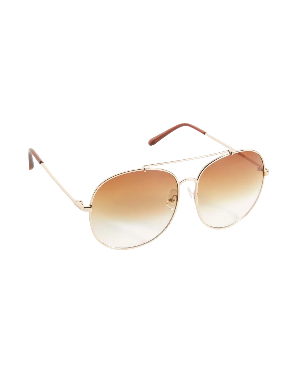 FREE PEOPLE Gold Sundown Oversized Aviator Sunglasses IN CASE