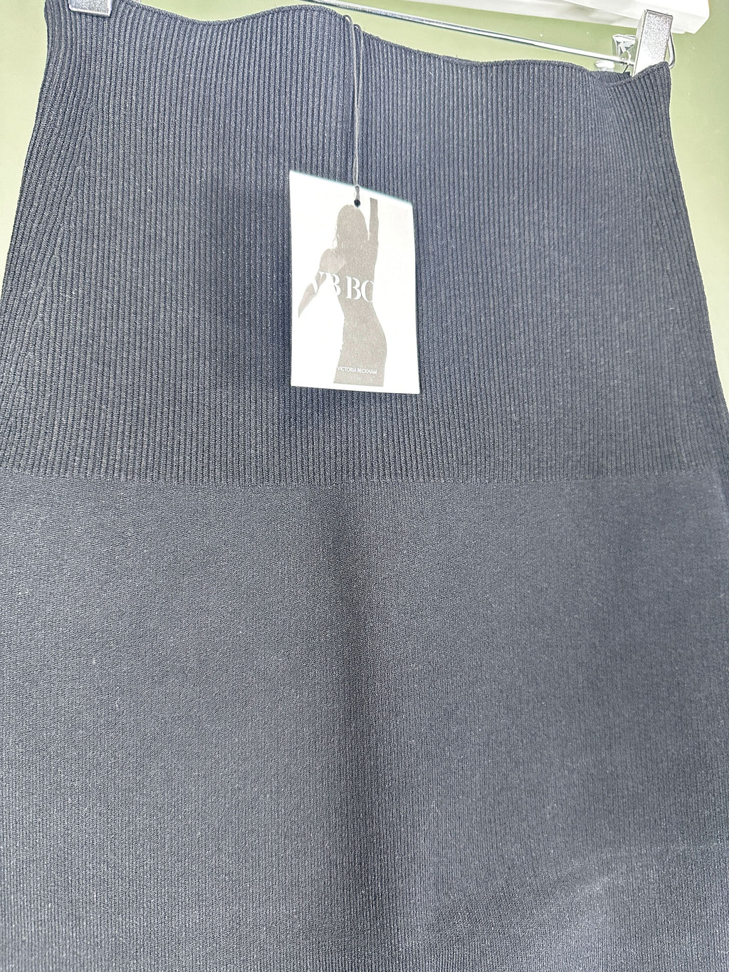 Victoria Beckham Black Fitted Midi Skirt UK 8