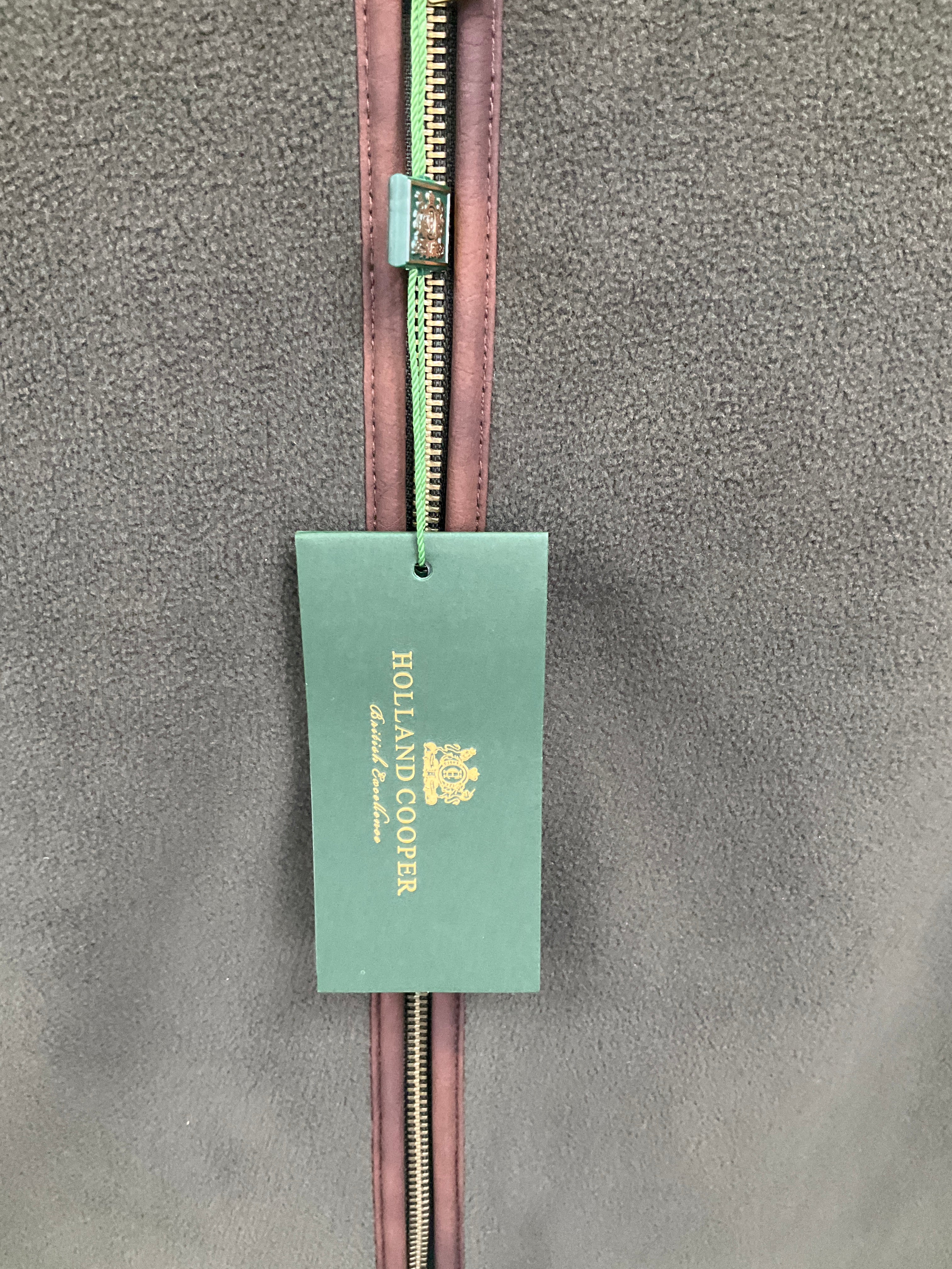 Holland Cooper Olive Green Embossed Logo Fleece Gilet UK XS