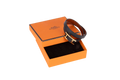 Hermès Reversible Black Noir/Fauve Brown Leather Double Tour Bracelet with Gold Hardware