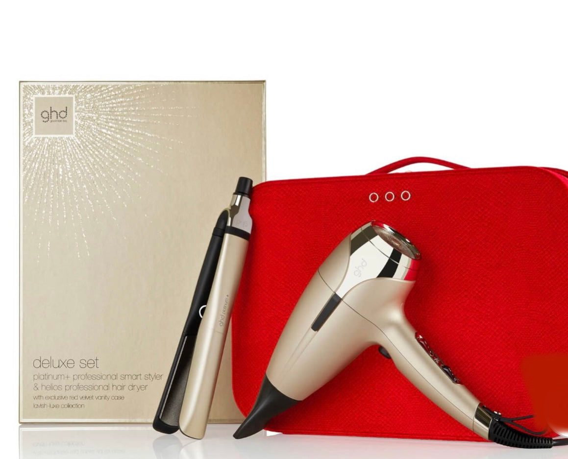 GHD Metallic Limited Edition Chronos Flat Iron Hair Straightener & Helios Hair Dryer Deluxe Gift Set One Size