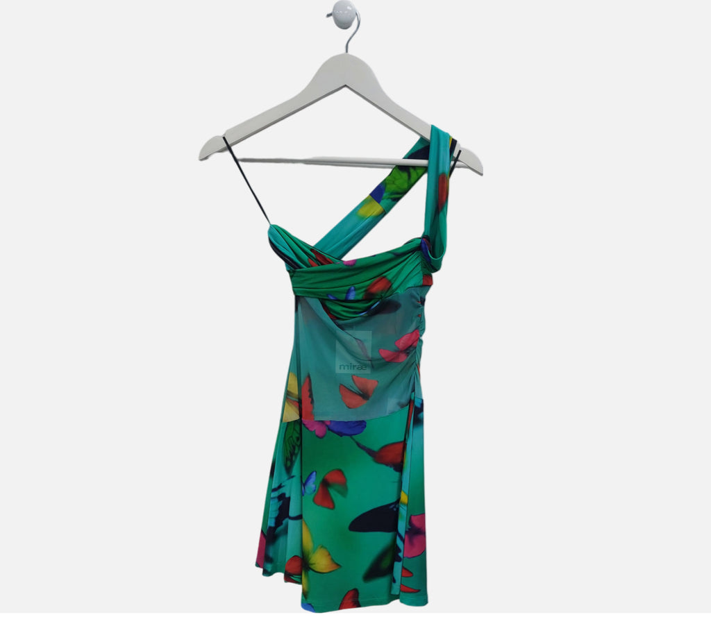 Mirae Green Floral Print Maxi Dress UK 6