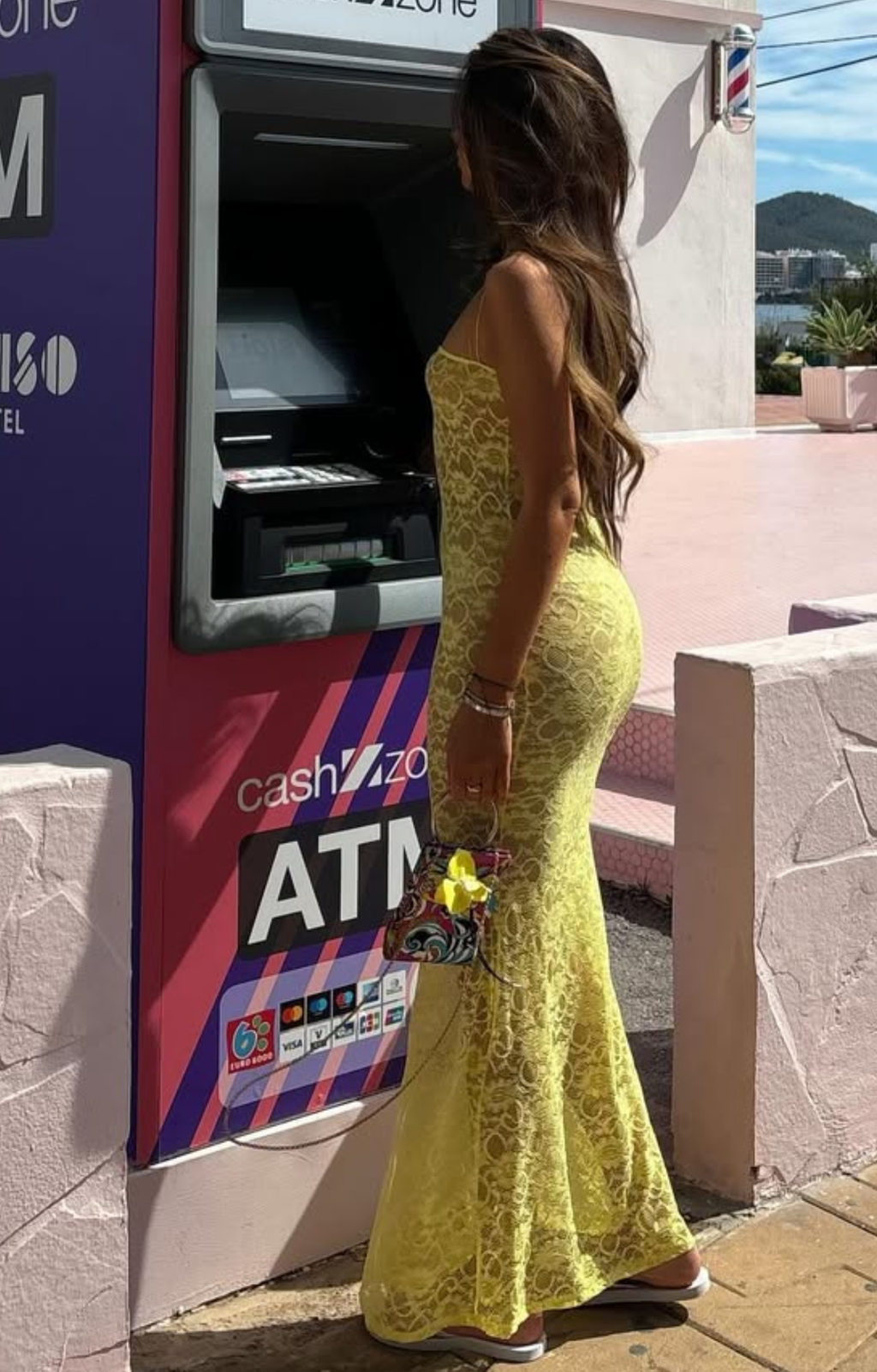 lola rae Yellow Sorrento Lace Dress - Lemon UK M/L