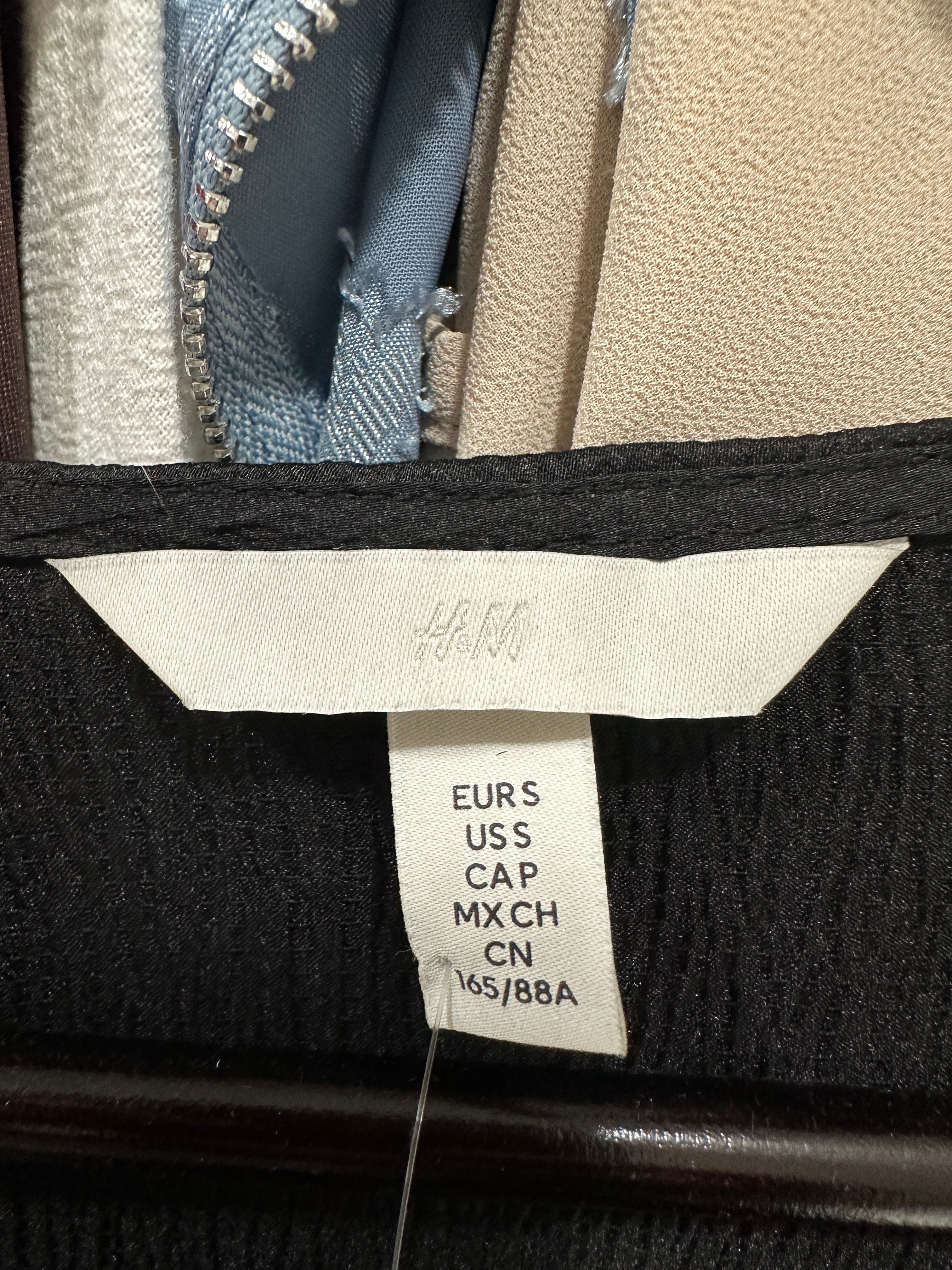 H&M Black Long Sleeve Maxi Dress EU 40 UK 12