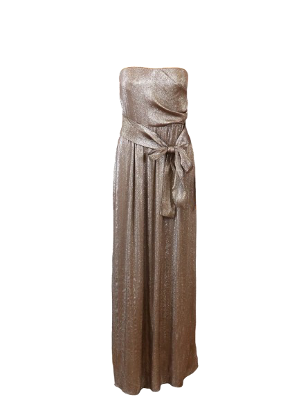 Gucci Metallic Side Draped Gown UK 8