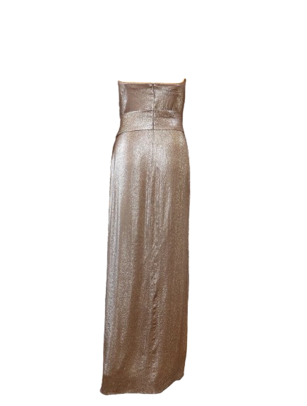 Gucci Metallic Side Draped Gown UK 8