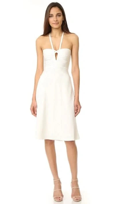 Herve Leger Cream Kennedy Bandage Midi Dress UK S