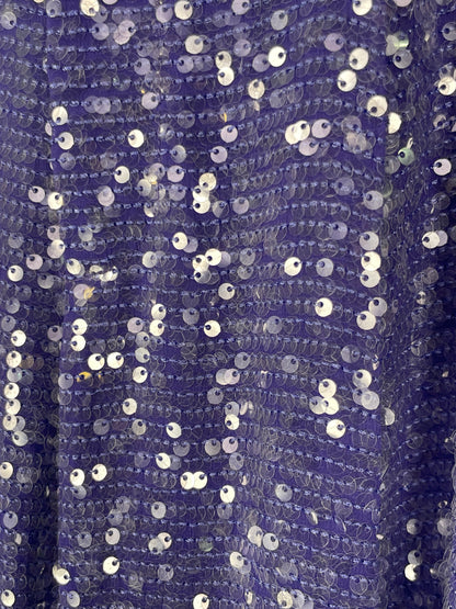 Lapointe Purple Sequin Pleated Trousers UK 10