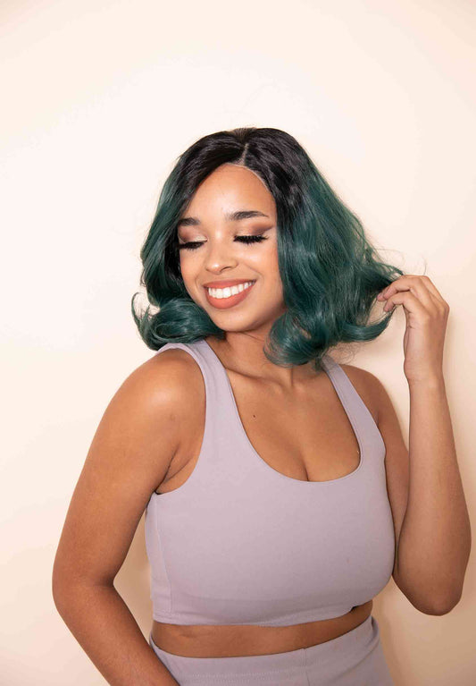 WIGS X RELIKED Emerald Green Wig ONE SIZE
