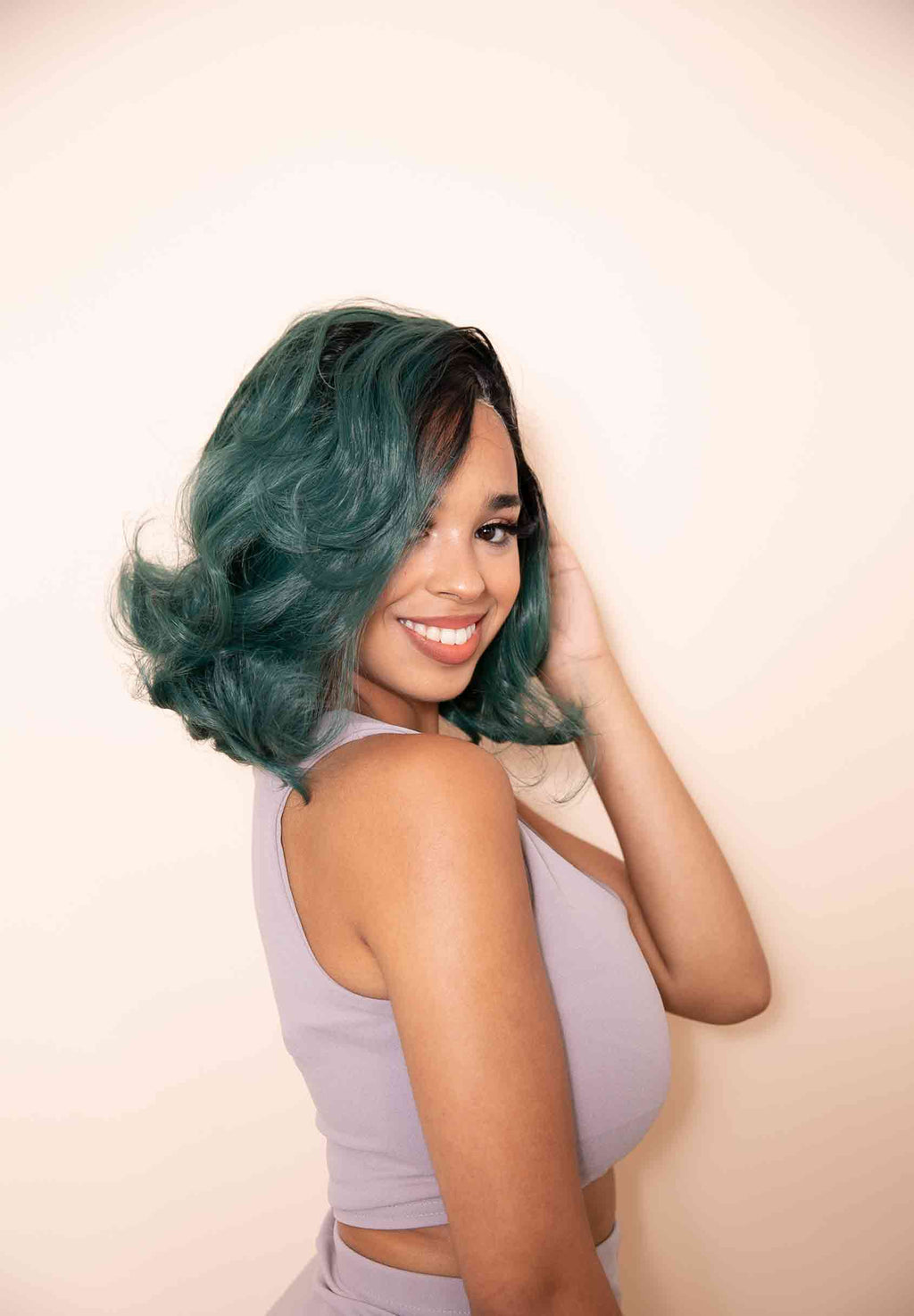 WIGS X RELIKED Emerald Green Wig ONE SIZE