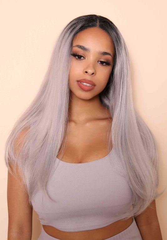 WIGS X RELIKED Silky Grey Wig ONE SIZE
