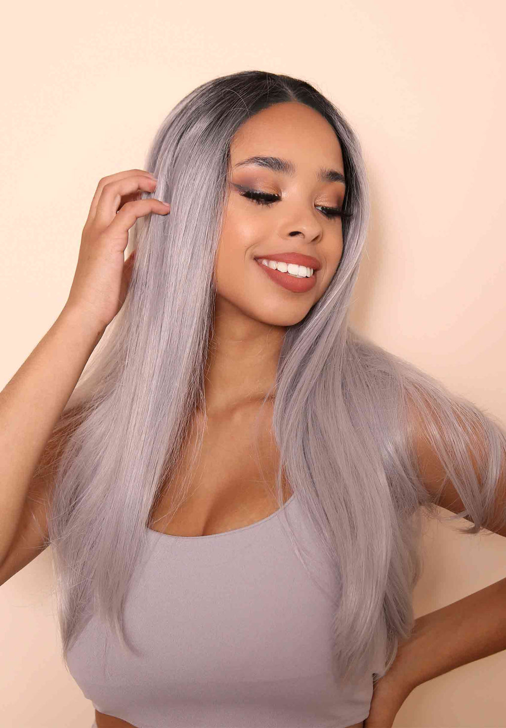 WIGS X RELIKED Silky Grey Wig ONE SIZE