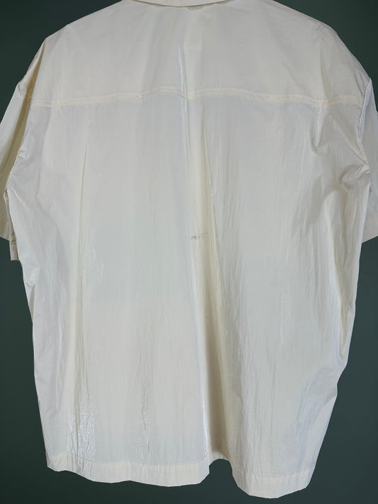 Remain Birger Christensen Cream Liane Short Sleeve Shirt UK M