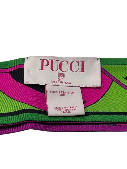 Emilio Pucci Purple Printed Silk Twilly Scarf