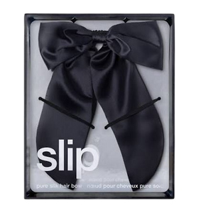 Slip 100% Black Pure Silk Hair Bow