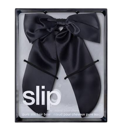 Slip 100% Black Pure Silk Hair Bow