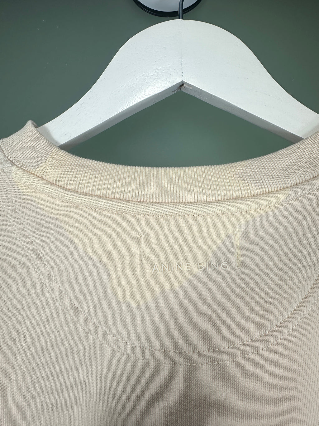 Anine Bing Cream logo Embroidered Sweatshirt And Cuffed Joggers - Joggers UK S, Sweater UK XS