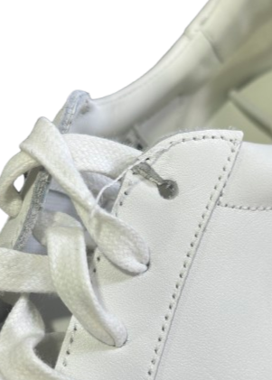 REISS White Finley Low Top Leather Trainers UK 9 EU 43 👞