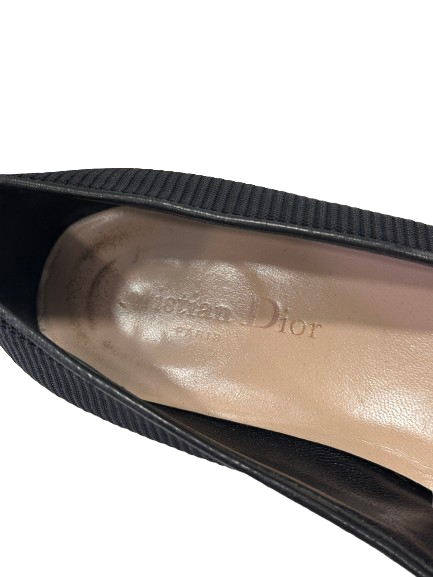 Christian Dior Black Technical Fabric Slip On Loafers UK 4 EU 37 👠