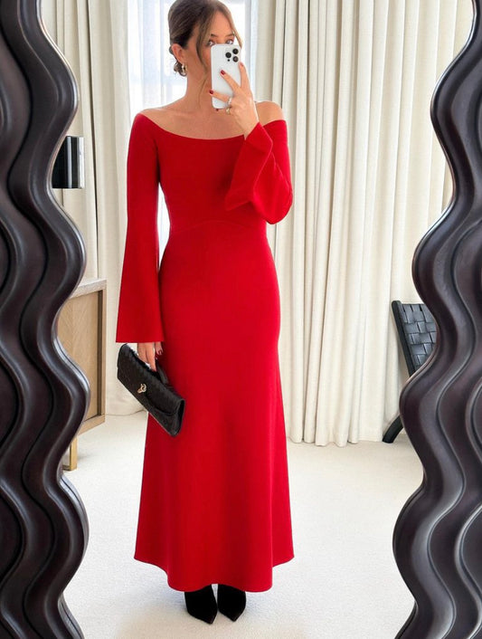 Gabriela Hearst Red Shar Dress In Cashmere Wool UK M