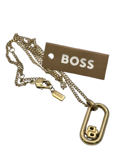 BOSS Metallic Double B Monogram Pendant Necklace (1580627)