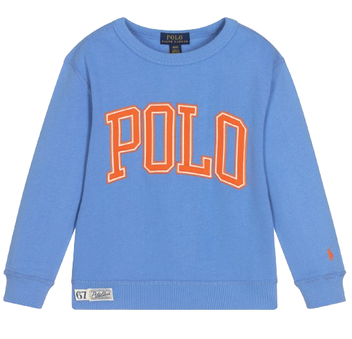 Polo Ralph Lauren Blue / Orange Embroidered Logo Sweatshirt 4 Years
