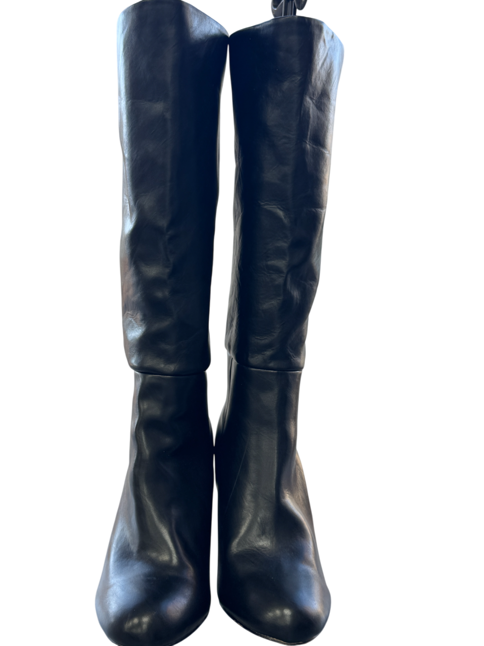 ASOS Carly Block Heel Pull On Knee Boots In Black UK 8 EU 41 👠