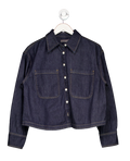 Mint Velvet Blue Dark Indigo Denim Shirt UK M