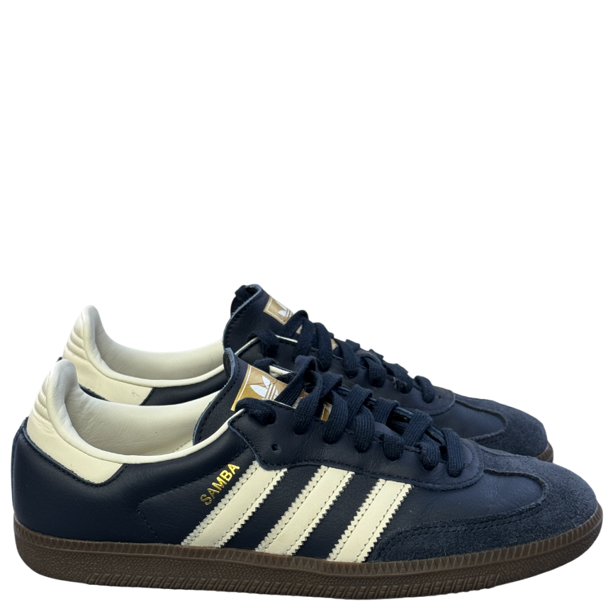 adidas Blue Originals Samba Trainers - Night Navy  Blue/ Cream White / Gum UK 7 EU 40 👠