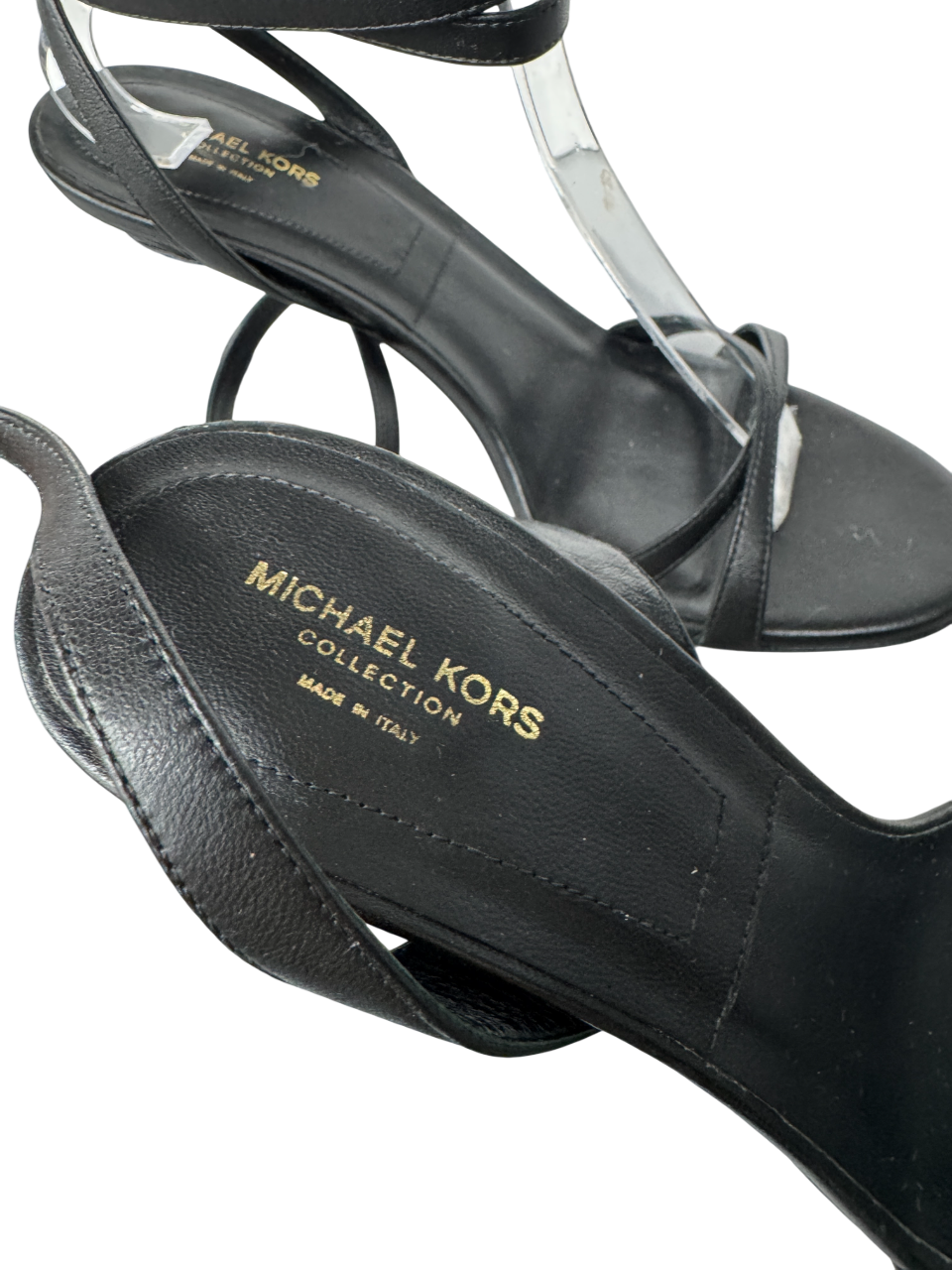 Michael Kors Black Collection Chrissy Leather Sandals UK 6 EU 39 👠