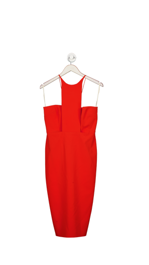 Alex Perry Red Sleeveless Midi Dress UK 14