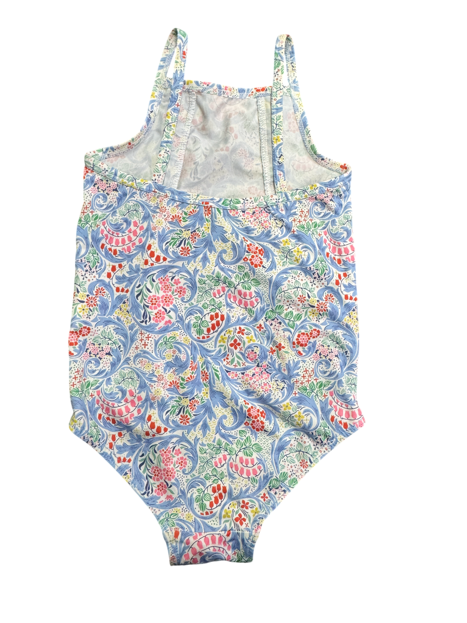 Trotters Swim Blue Floral Frill Detail Swimsuit 4-5 Years