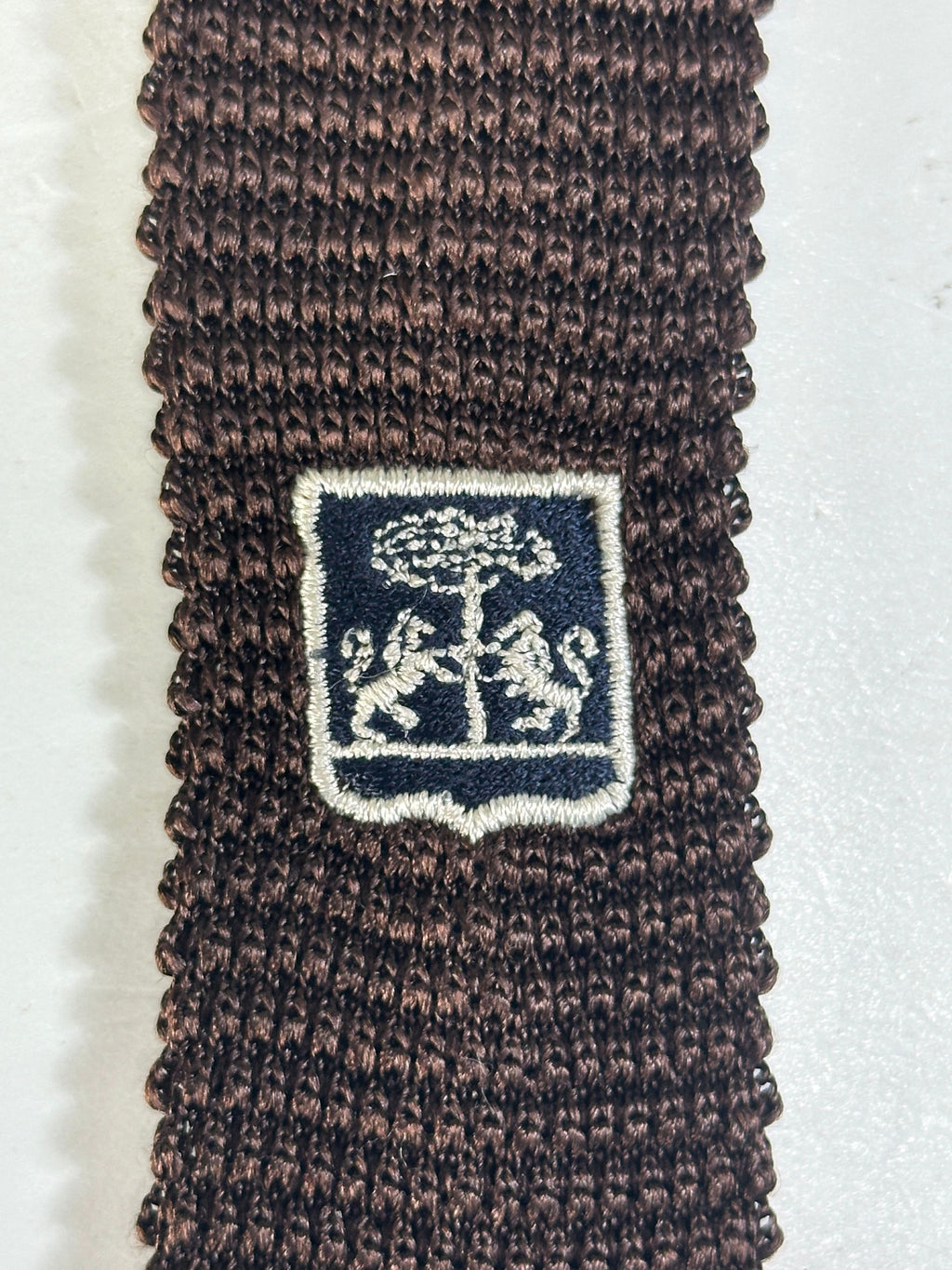 corneliani Brown Knit Silk Tie