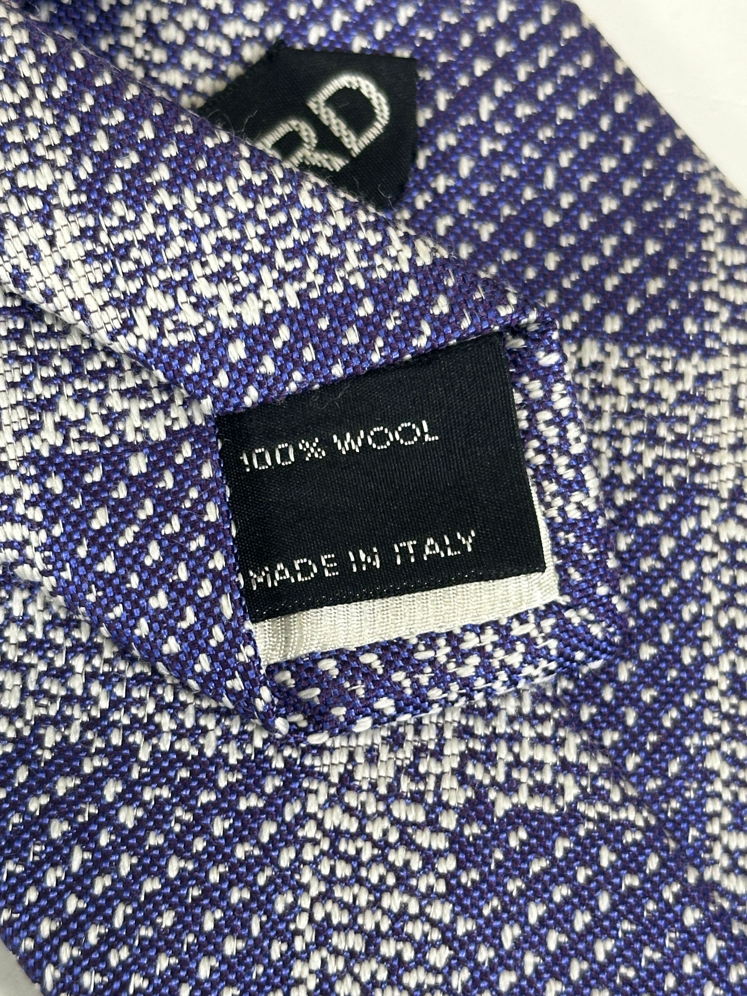 Tom Ford Blue Wool Necktie One Size